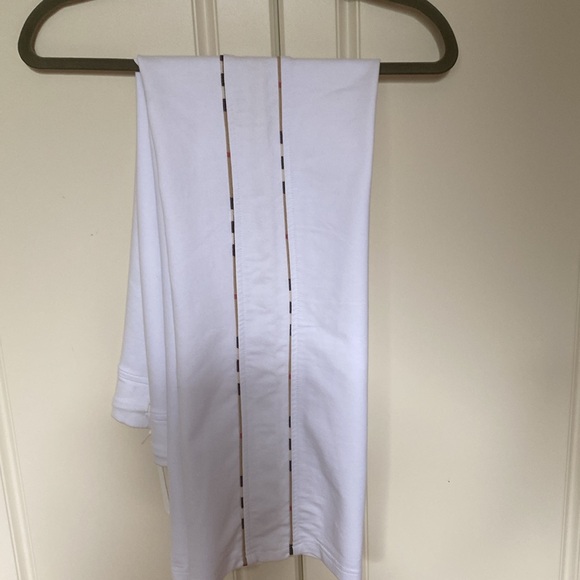 VINTAGE WOMEN’S AUTHENTIC BURBERRY WHITE TRACKSUIT PANTS SIZE L . - Picture 4 of 13